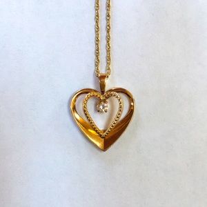 Heart Pendant Necklace, 14K Gold
